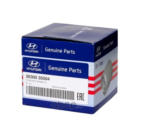 Hyundai-KIA 2630035504 МАСЛЯНЫЙ ФИЛЬТР ДВИГАТЕЛЯ